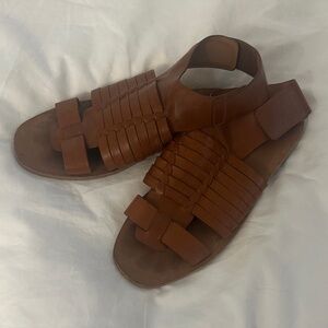 Vince Tan Leather Sandals